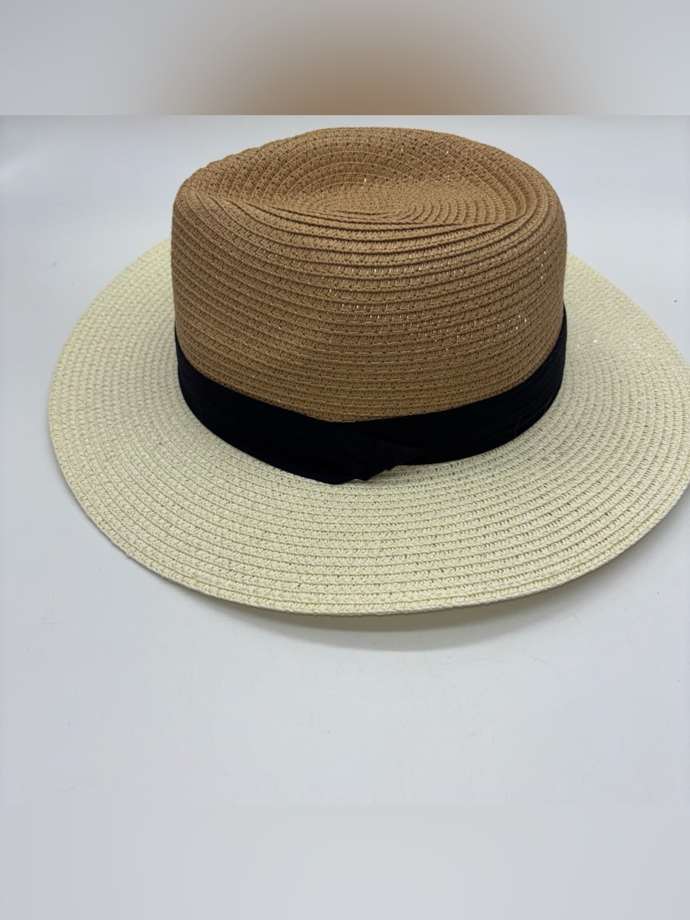 Women's Wide Brim 2 Tone Havana Hat